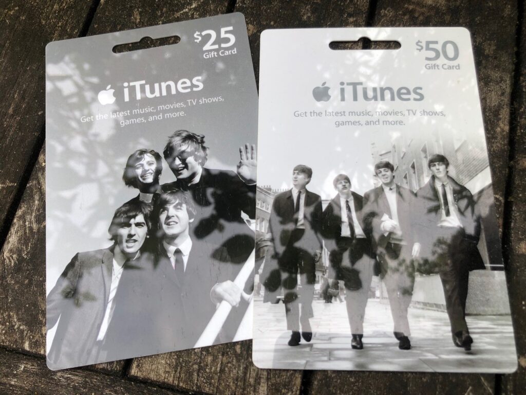 iTunes Geschenkkarte mit Zugang in die Welt von Apple Music